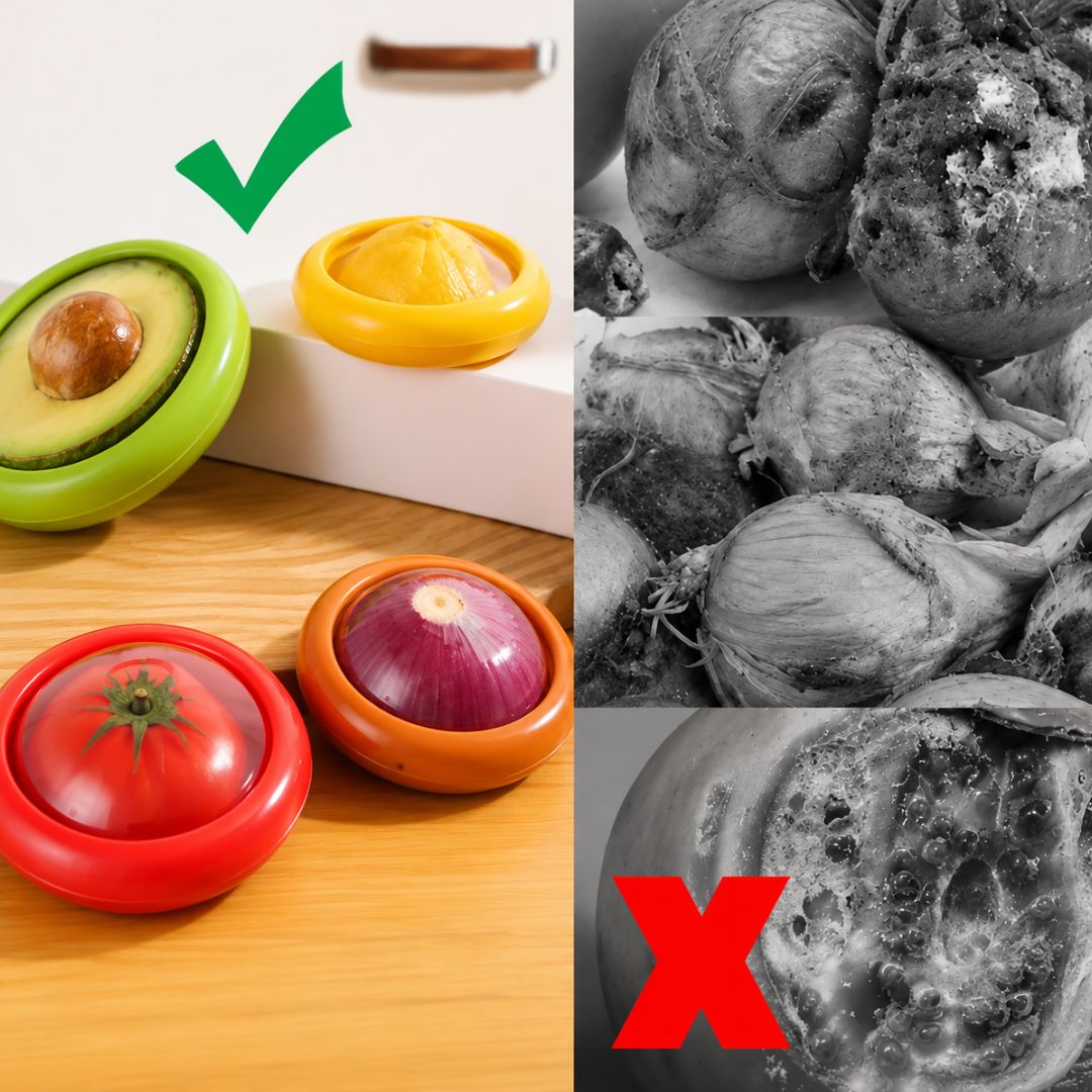 Silicone fruit and vegetable containers