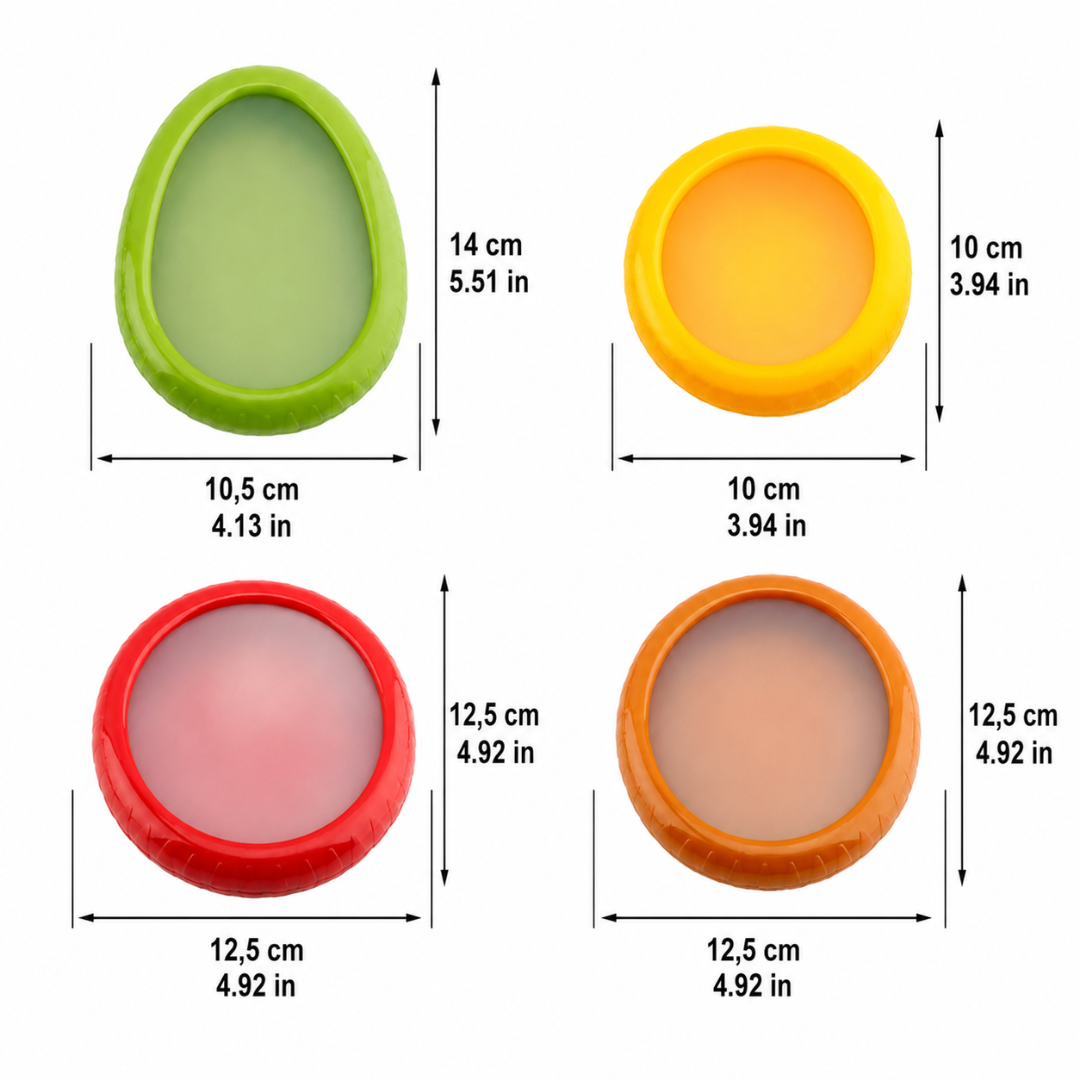 Silicone fruit and vegetable containers